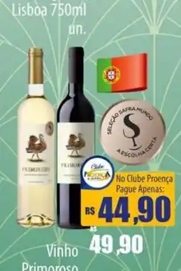 Proença Supermercados Vinho primoroso oferta