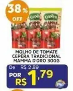 Pinheiro Supermercado molho de tomate cepera tradicional mamma d'oro oferta