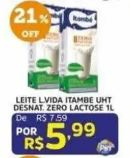 Pinheiro Supermercado Leite l.vida itambe uht desnat. zero lactose 1l oferta