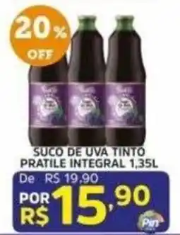 Pinheiro Supermercado suco de uva tinto pratile integral oferta
