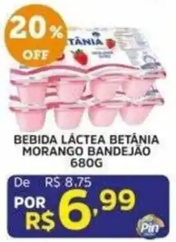 Pinheiro Supermercado Bebida Láctea Betânia Morango Bandejão oferta