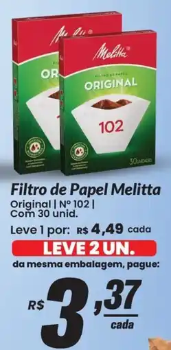 Stok Center Filtro de Papel Melitta Original oferta