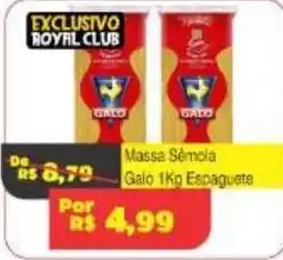 Royal Supermercados Massa Sémola Galo 1Kg Espaguete oferta