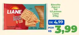 Andorinha Hipermercado Biscoito Água e Sal S/Lactose Liane oferta