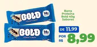 Barra proteína bold 40g sabores