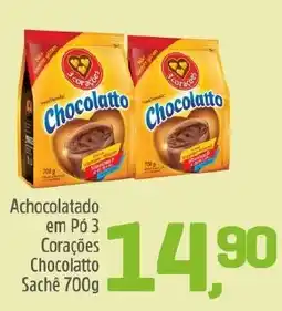 Arena Atacado Achocolatado em Pó 3 Corações Chocolatto oferta