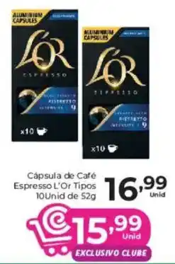 Comercial Esperança Cápsula de Café Espresso L'Or Tipos oferta