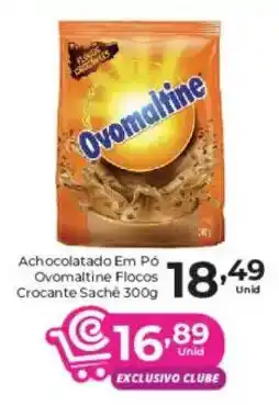 Comercial Esperança Achocolatado em pó ovomaltine flocos crocante sache oferta