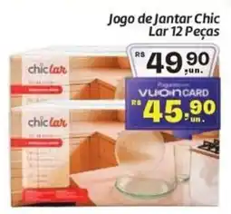 Comper Jogo de jantar chic lar 12 peças oferta