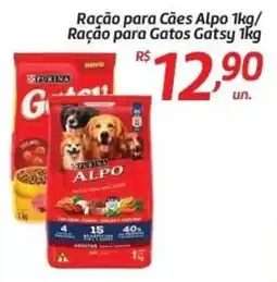 Comper Ração para Cães Alpo 1kg/ Ração para Gatos Gatsy 1kg oferta
