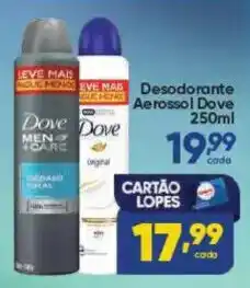 Lopes Supermercados Desodorante Aerossol Dove oferta