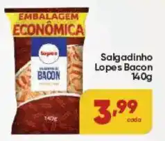 Lopes Supermercados Salgadinho Lopes Bacon oferta