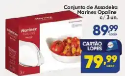 Lopes Supermercados Conjunto de Assadeira Marinex Opaline oferta