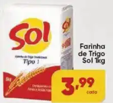 Lopes Supermercados Farinha de Trigo Sol oferta
