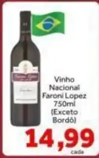 Shibata Supermercados Vinho Nacional Faroni Lopez oferta