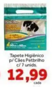 Shibata Supermercados Tapete Higiênico p/ Cães Petbrilho oferta
