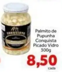 Shibata Supermercados Palmito de pupunha conquista picado vidro oferta