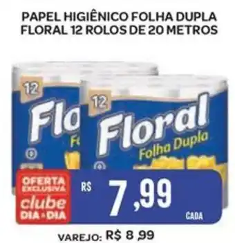 Atacadão Dia a Dia Papel higiênico folha dupla floral oferta