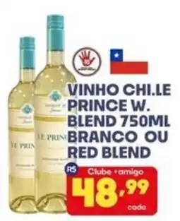 Boa Supermercados vinho chile prince w. blend branco ou red blend oferta