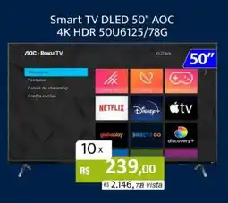 Copercana Smart TV DLED 50" AOC 4K HDR 50U6125/78G oferta