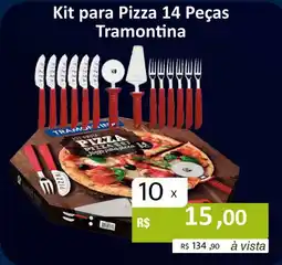 Copercana Kit para Pizza 14 Peças Tramontina oferta