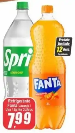 Panelão Refrigerante Fanta Laranja / Uva / Sprite 2 Litros oferta