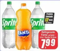 Panelão Refrigerante Fanta Laranja / Uva / Sprite 2Litros oferta