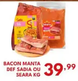 Rede Plus Supermercados Bacon manta def sadia ou seara oferta