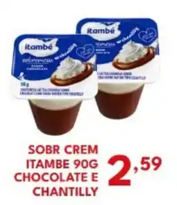 Rede Plus Supermercados sobr crem itambe chocolate e chantilly oferta