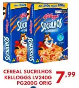 Rede Plus Supermercados Cereal sucrilhos kelloggs lv240g pg200g orig oferta