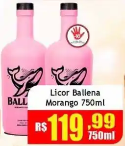Supermercado Kibe Licor ballena morango oferta