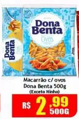 Supermercado Kibe Macarrão c/ ovos Dona Benta oferta