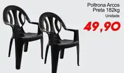 Villefort Atacadista Poltrona Arcos Preta oferta