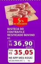 Assaí Atacadista De - bisteca do contrafilé resfriado bovino oferta