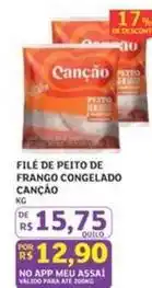Assaí Atacadista Canção - filé de peito de frango congelado oferta