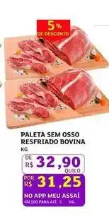 Assaí Atacadista Bovina - paleta sem osso resfriado bovina oferta