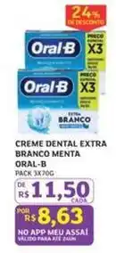 Assaí Atacadista Oral-b - oral-b creme dental extra branco menta oferta