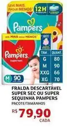 Assaí Atacadista Pampers - fralda descartável super sec ou super sequinha oferta