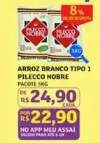 Assaí Atacadista Pilecco - arroz branco tipo 1 oferta