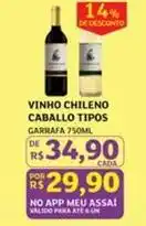 Assaí Atacadista Caballo de oro - vinho chileno tipos oferta