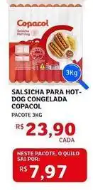 Assaí Atacadista Copacol - salsicha para hot dog congelada oferta