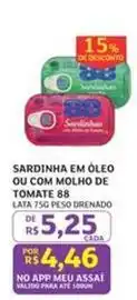 Assaí Atacadista 88 - sardinha em óleo ou com molho de tomate oferta