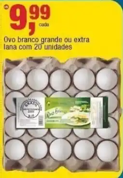 Frangolândia Ovo branco grande ou extra oferta