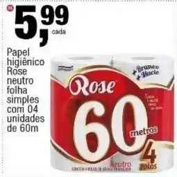 Frangolândia Papel higiênico rose neutro folha simples oferta