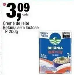 Frangolândia Creme de leite Betânia sem lactose oferta