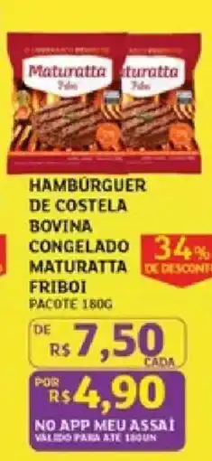 Assaí Atacadista Hambúrguer de costela bovina congelado maturatta friboi oferta