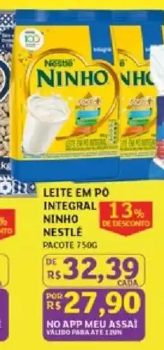 Assaí Atacadista Leite em pó integral ninho nestlé oferta