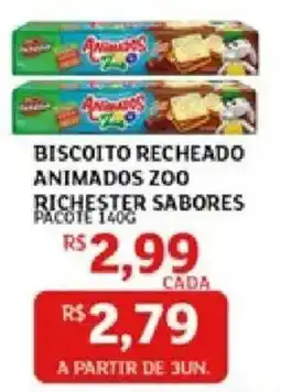 Assaí Atacadista Biscoito recheado animados zoo oferta