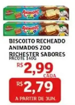 Biscoito recheado animados zoo
