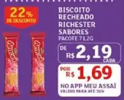 Assaí Atacadista Biscoito recheado richester sabores oferta